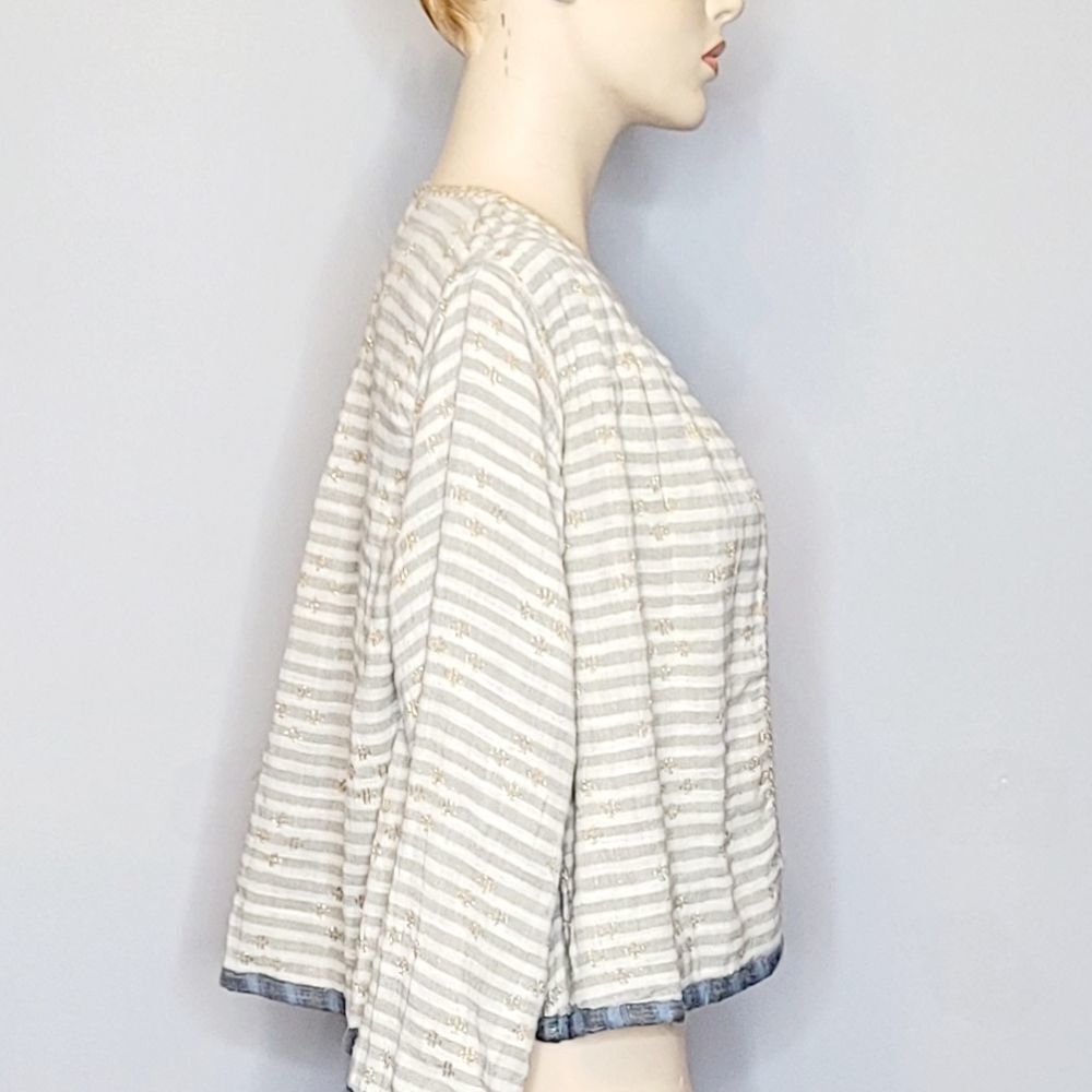 Bluestriped Reversible Buttonless Blazer - image 5